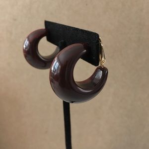 Vintage“Sarah Coventry “Brown Clip Retro Earrings